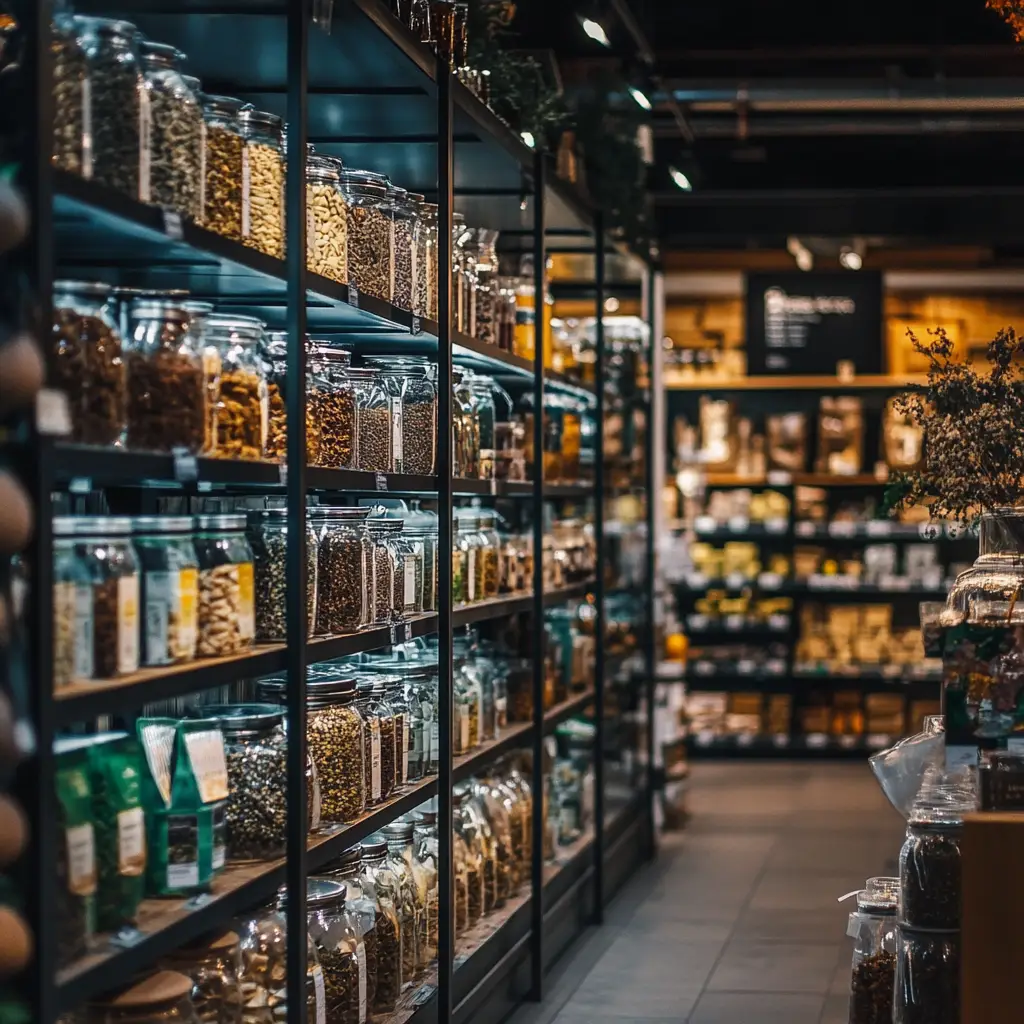 rayon de thé dans une grande surface