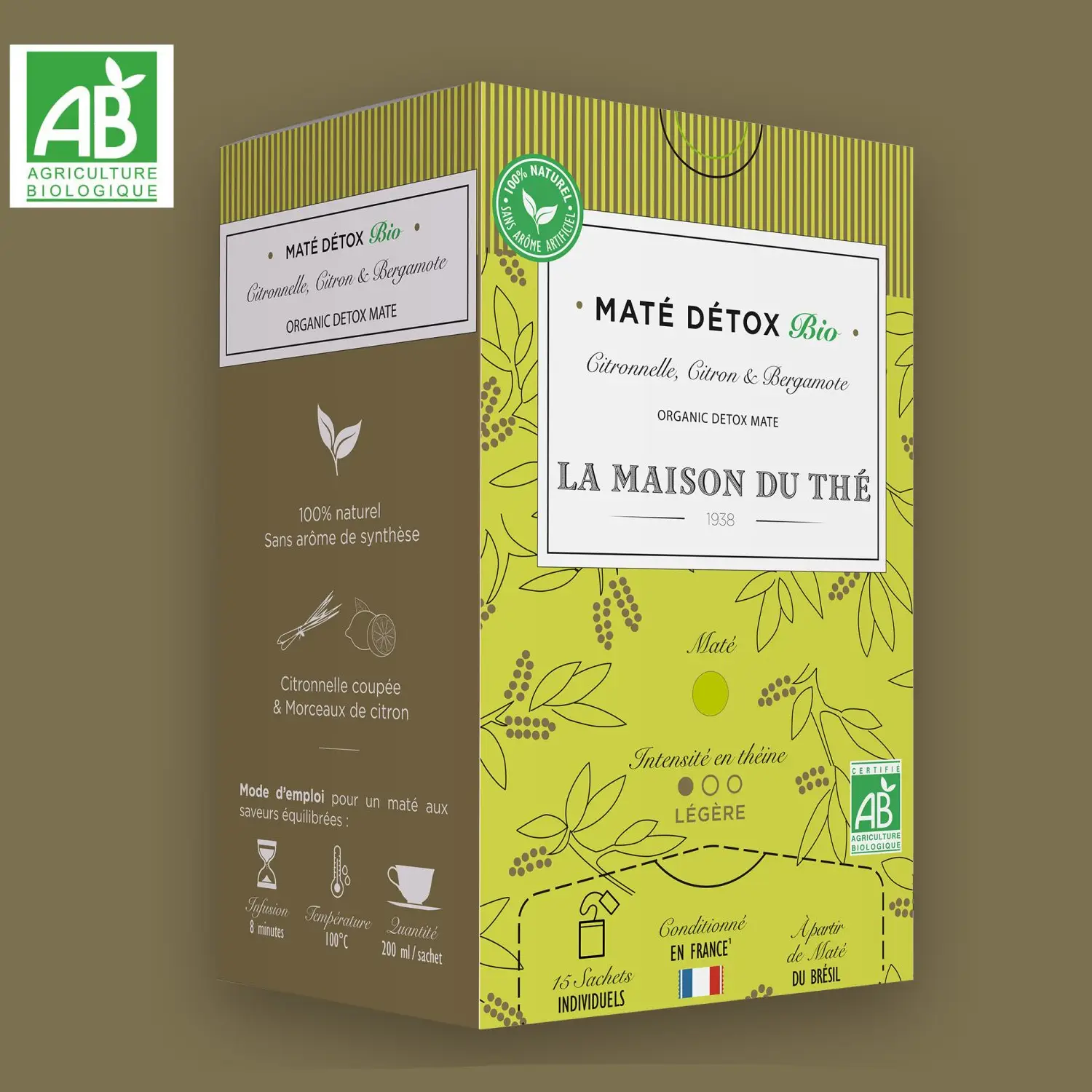 Maté Détox bio Citronnelle, Citron & Bergamote