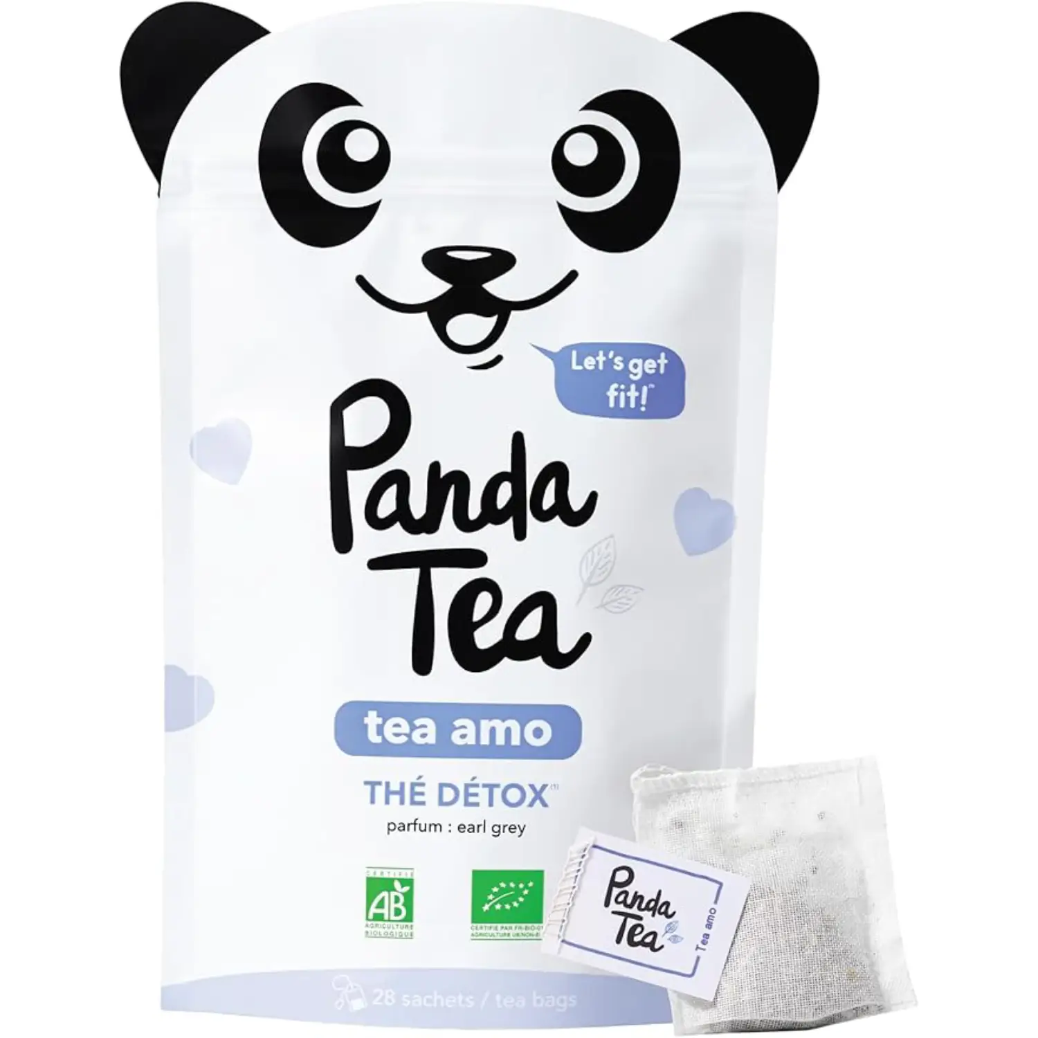 Panda Tea Thé Earl Grey Tea Amo Detox Bio Brule Graisse, Coupe Faim, Draineur, Slim Fit