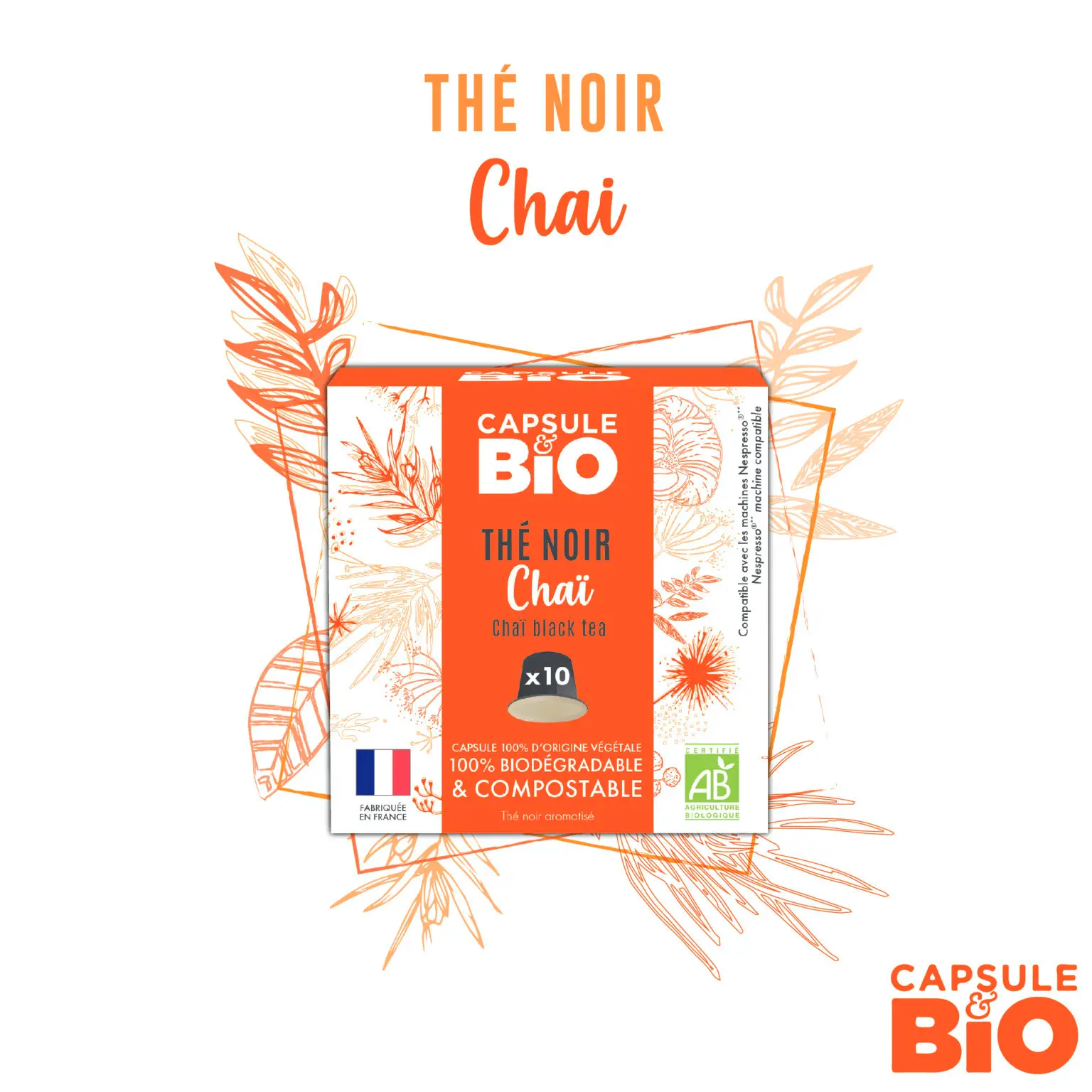Thé noir CHAÏ bio – capsules thé nespresso