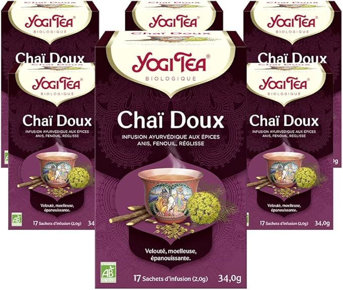 YOGI TEA, Chaï Doux, Infusion Bio Tisane Naturellement