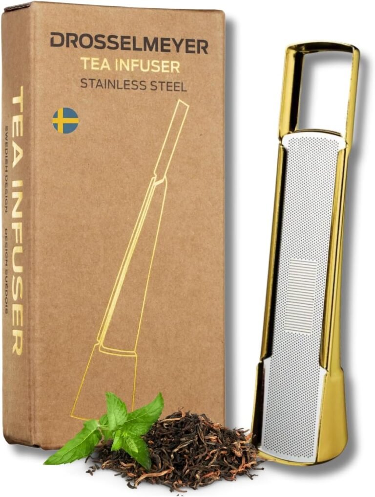 Infuseur à thé en Acier Inoxydable conçu et produit en Suède Passoire à thé à manche Anti goutte2