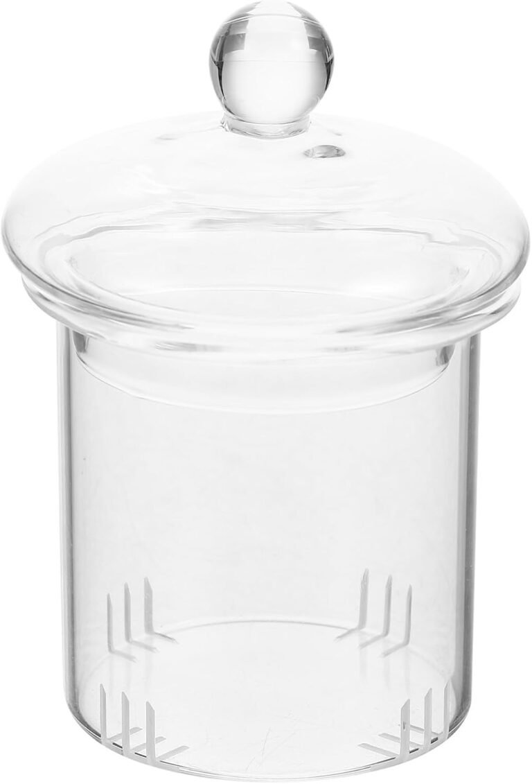 Passoire À Thé En Verre Transparent Avec Couvercle Amovible Infuseur Réutilisable Pour Théière De 600Ml Accessoire Pratique Pour Préparation De Thé En Vrac Set Complet 1