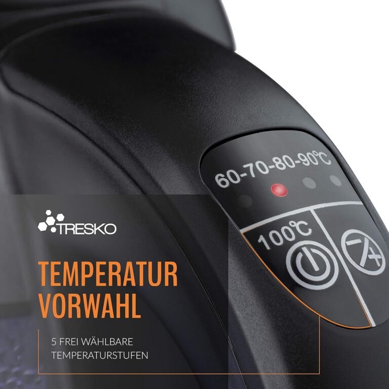 TRESKO Bouilloire électrique en cristal 1.8 L avec infuseur à thé et filtre à eau4