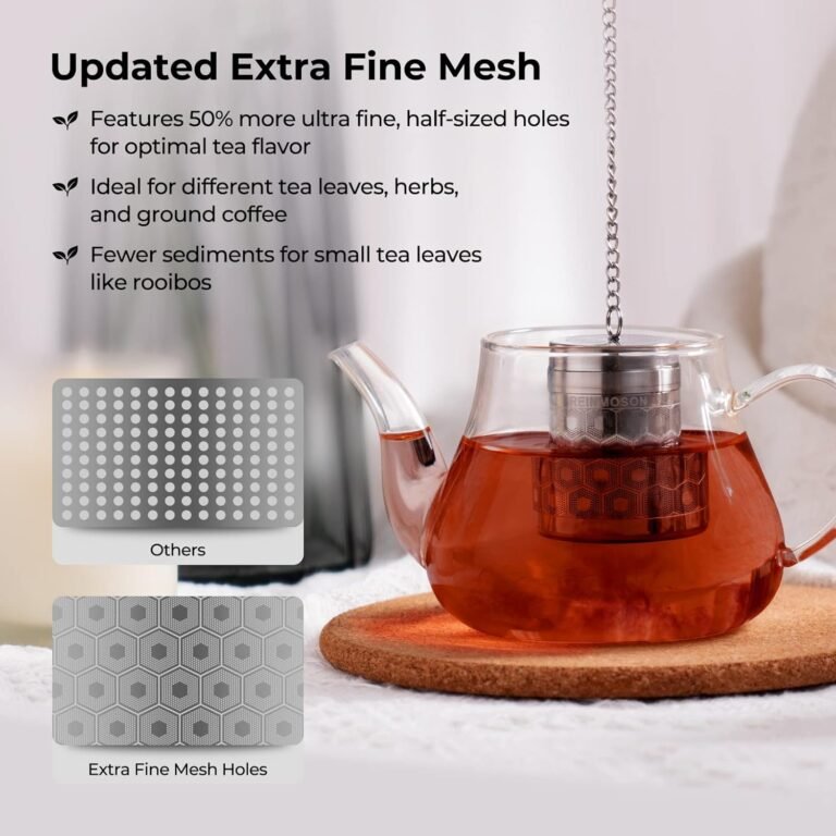 einmoson Infuseur à thé inox 3,8 x 5,6 cm – boule à thé infuseur ultra fin en acier inoxydable 2