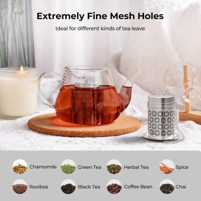 einmoson Infuseur à thé inox 3,8 x 5,6 cm – boule à thé infuseur ultra fin en acier inoxydable 3