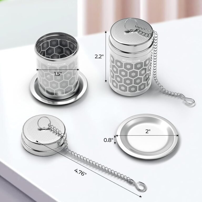 einmoson Infuseur à thé inox 3,8 x 5,6 cm – boule à thé infuseur ultra fin en acier inoxydable 5